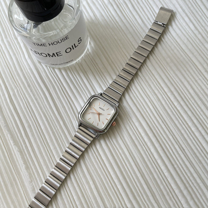 Women's Silver Bamboo Strap Watch