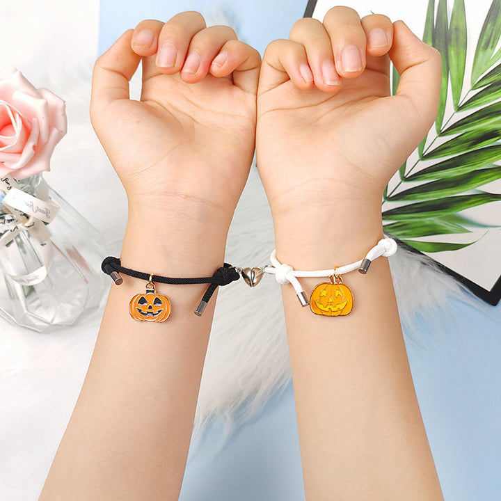 Love Magnet Suction Halloween Couple Bracelet Pair