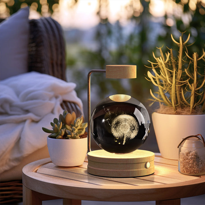 Crystal Ball Cosmic Dinosaur Indoor Night Light USB Power Warm bedlicht Verjaardag Geschenk nachtlampje