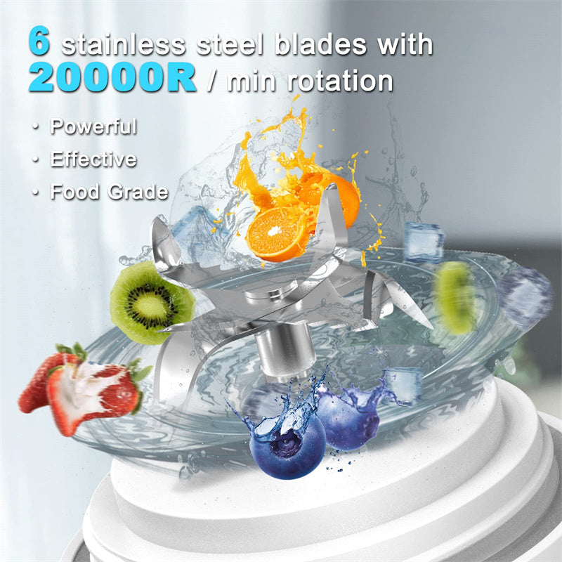 Draagbare blender Juicer Persoonlijke grootte Blender voor shakes en smoothies met 6 Blade Mini Blender Kitchen Gadgets