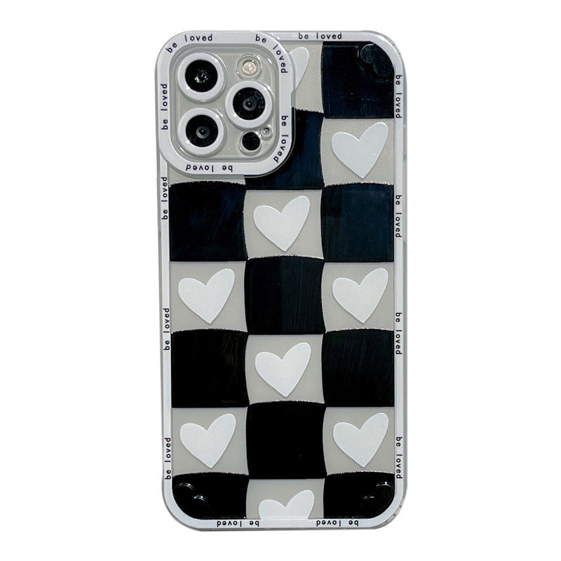 Chesboard Love Telefon transparent Carcasă moale