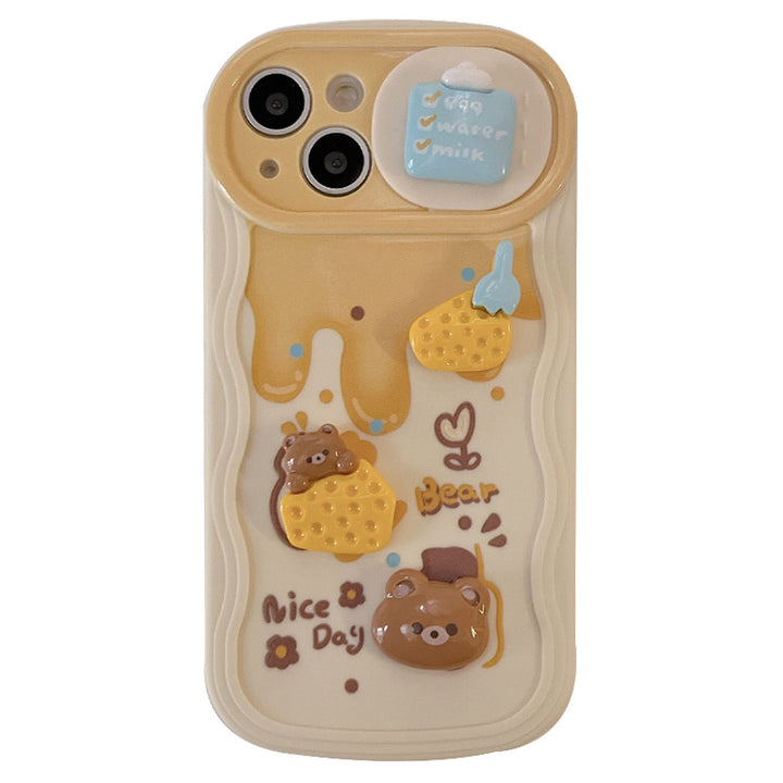 Window Chese Sliding Cheese Bear iPhone14Pro Case
