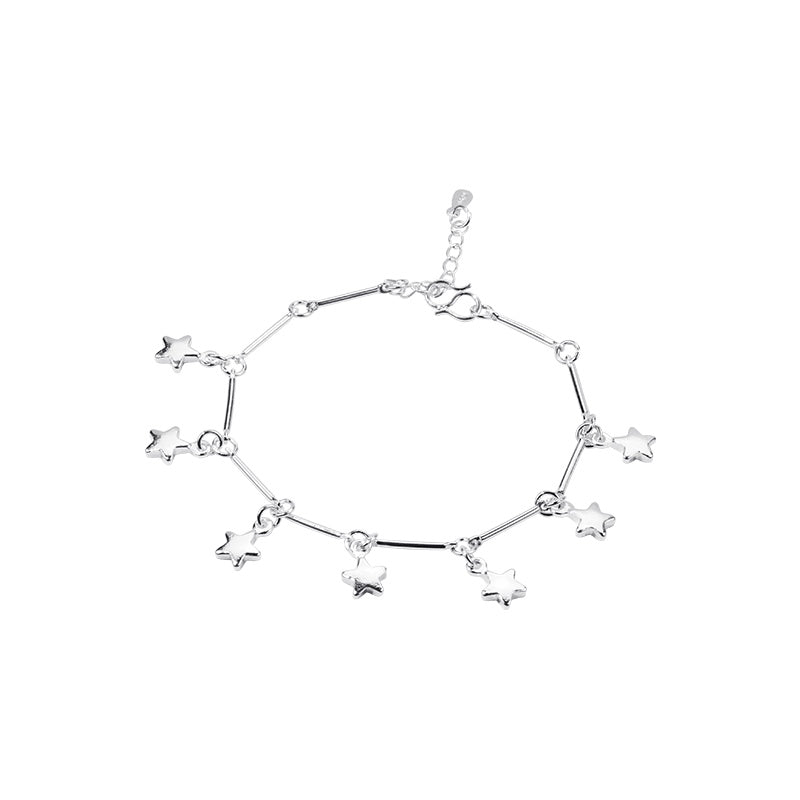 Pięcioczęściowa gwiazda gwiazdy srebrnej gwiazdy bambusowej Silver Sild Bransoletka