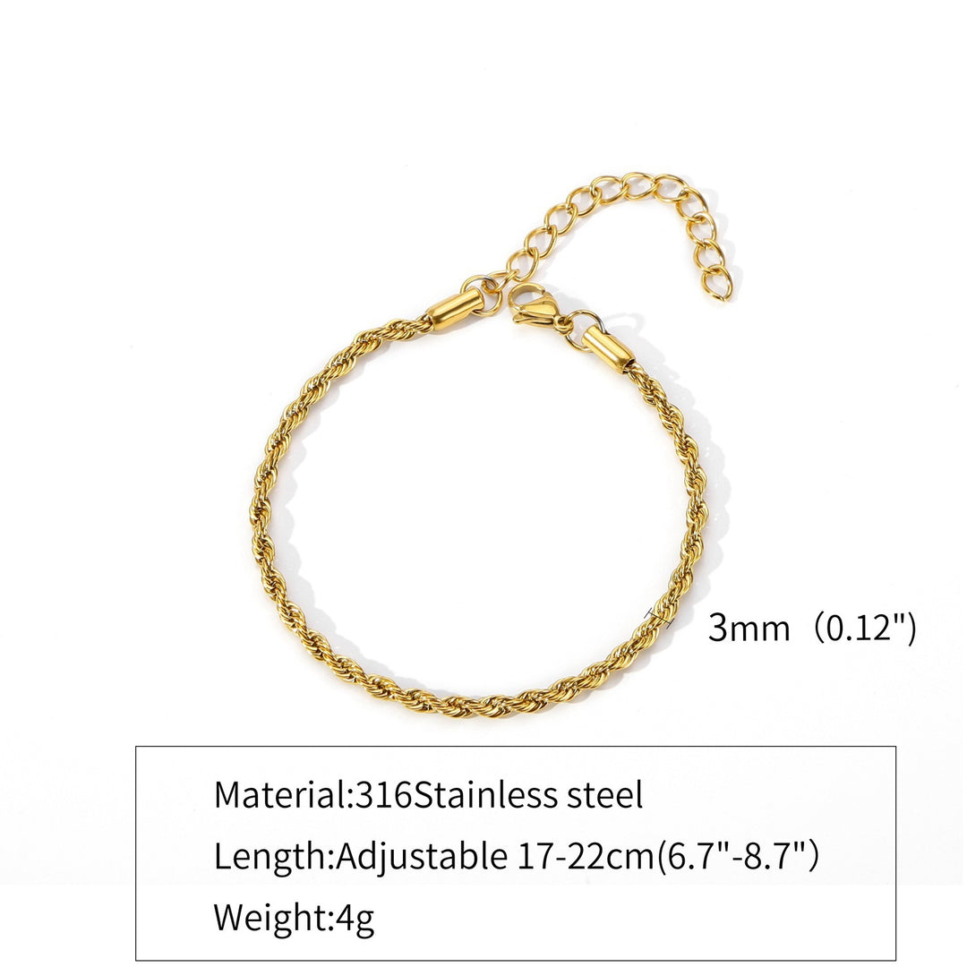 Stainless Steel Hemp Flowers Chain For Both Male And Female Titanium Steel Bracelet