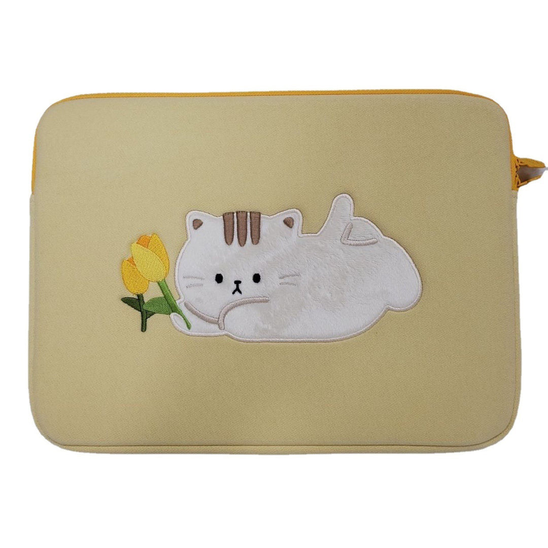 Bolsa de almacenamiento de tabletas para laptop de gatito bamtoree tulip