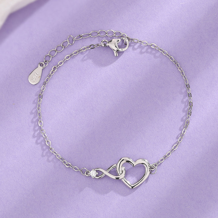 Pulsera en forma de corazón Joyas de moda versátiles de amor versátil para su novia Día de San Valentín