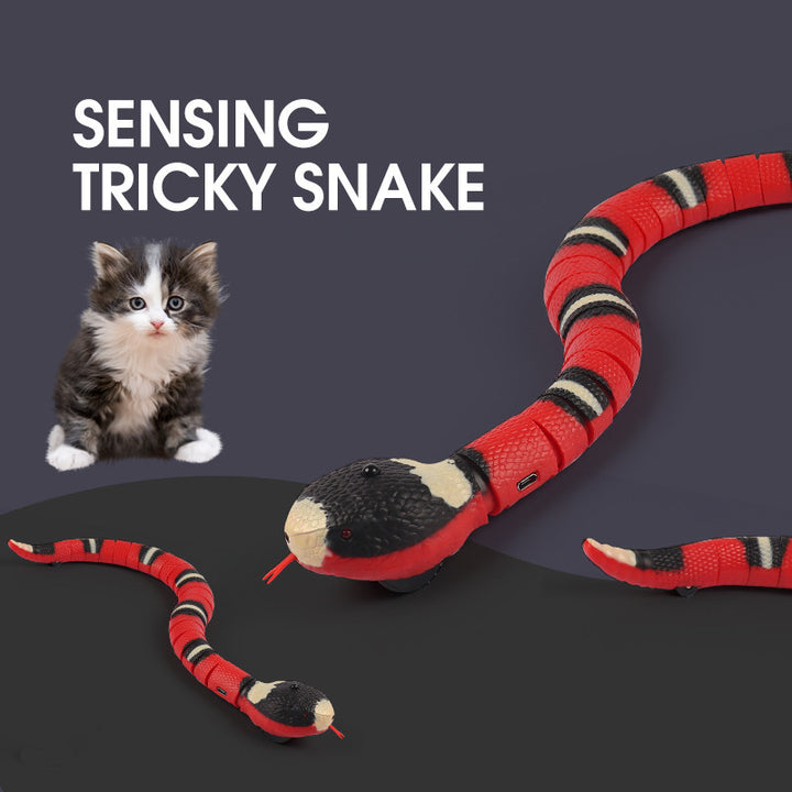 Intelligens érzékelés interaktív macskajátékok automatikus eletronikus kígyó macska ugratás Usb újratölthető cica játékok macskáknak