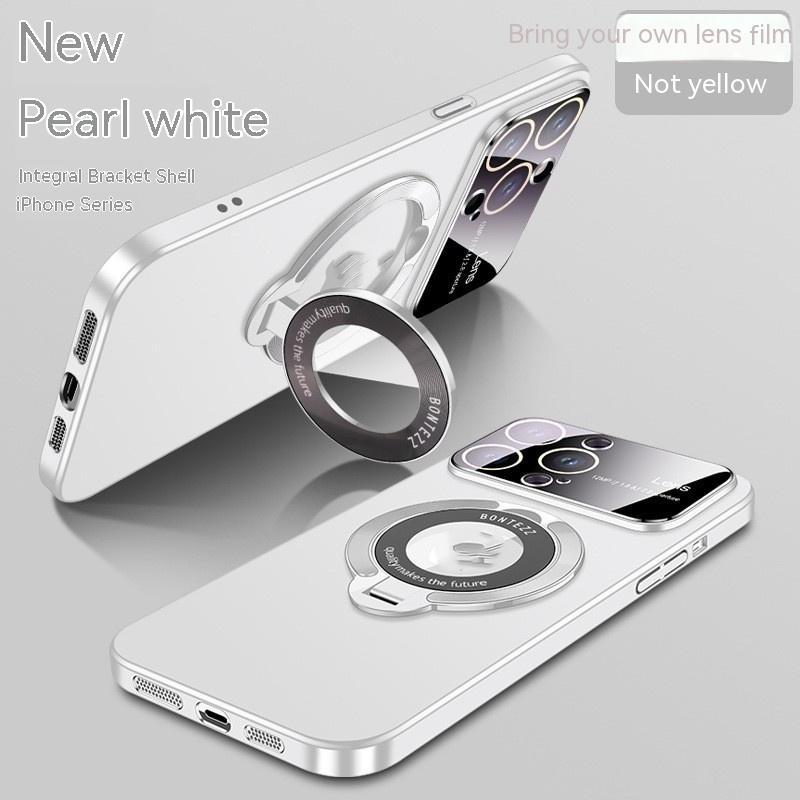 Metal Invisible Bracket Frosted Large Window Magnetic Suction Phone Case