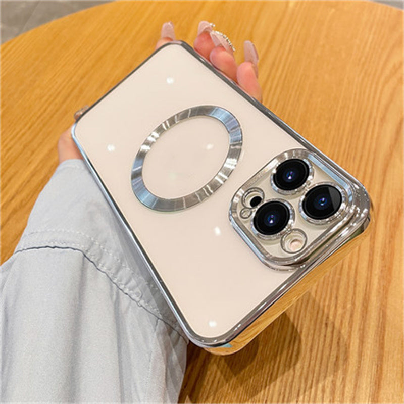 Creative Lens Film Plating Magnetische zuigtelefoon Case Protector