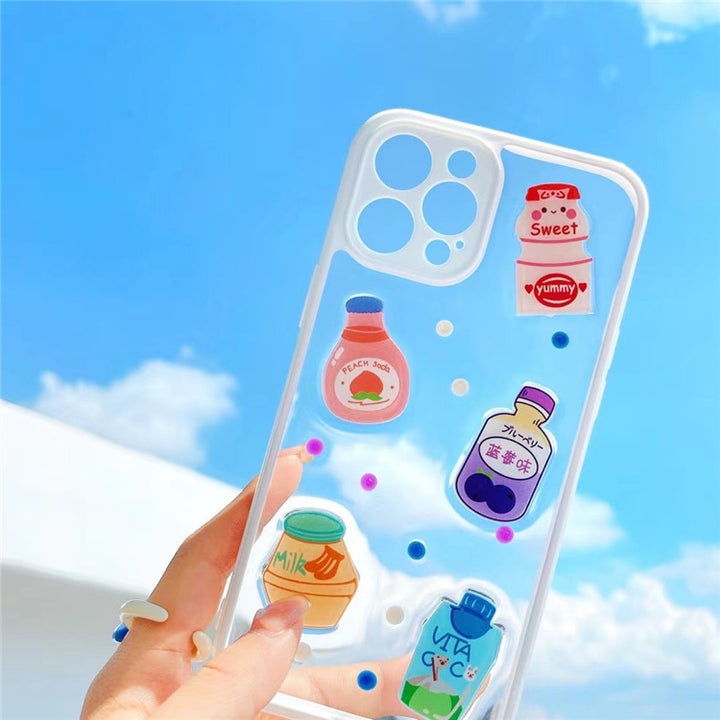 Summer Three-dimensional Beverage Mobile Phone Case All-inclusive Soft