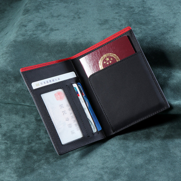 Porte-passeport Alcantara Portefeuille multifonctionnel de certificat de certificat en cuir authentique