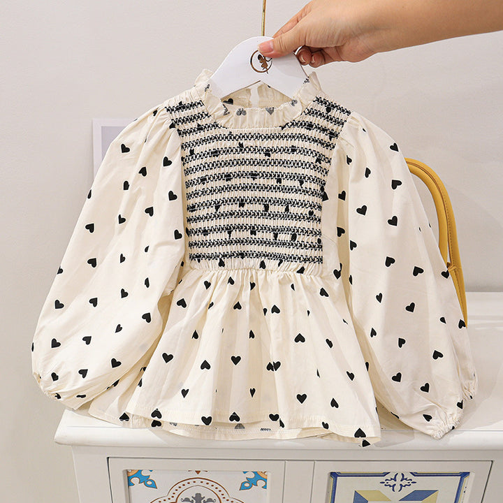 Bebek kız bebek bebek gömlek üst alevli pantolon iki parçalı set