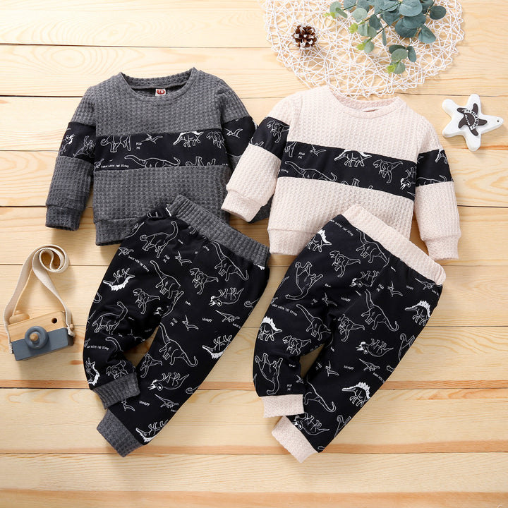 European And American Knitted Stitching Sports Children's Clothing