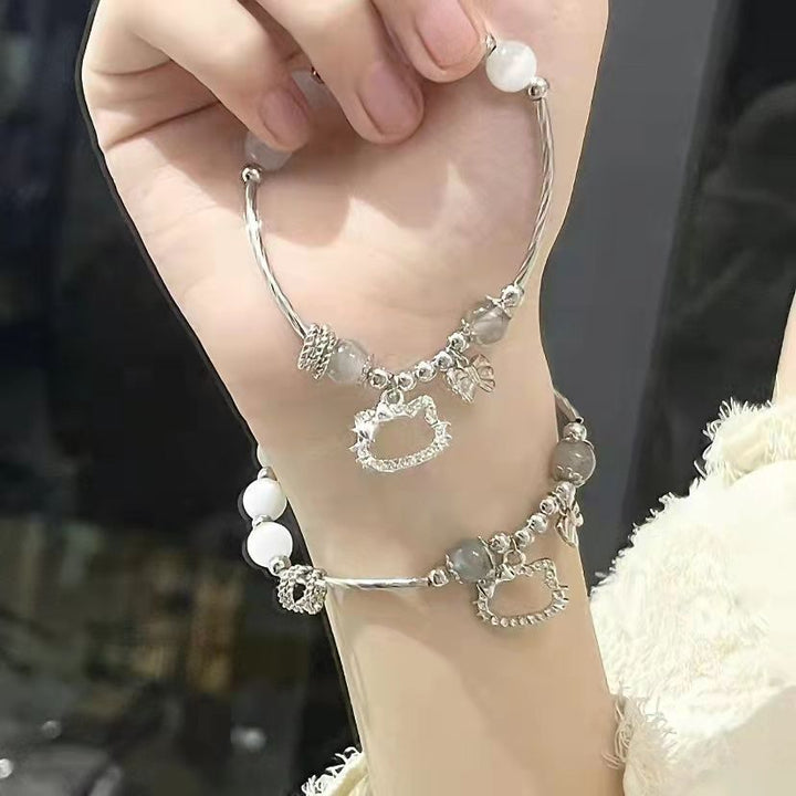 Diseño de estilo Mori femenino Simple Elegant Bracelet Student Lindo White