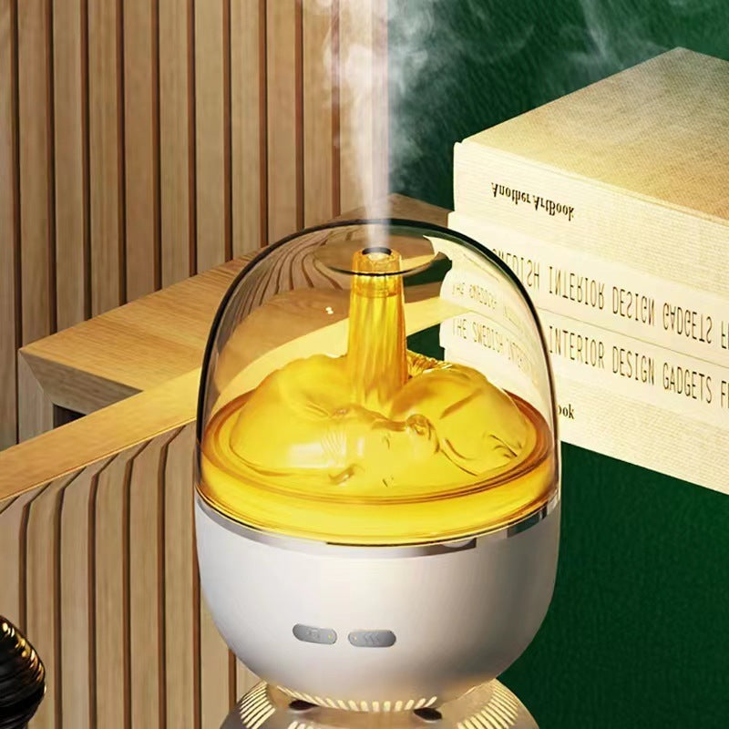Luftfuktare eterisk olja ultraljud aromaterapi atomizer färgglada lätt tung dimvolym kontor hemtillbehör