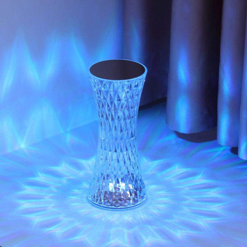 Lampada da tavolo ricaricabile ricaricabile in cristallo a LED