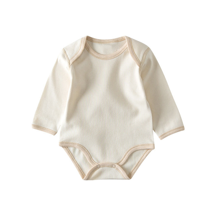 Custom Printed Bio Cotton Organic Baby Rompers Plain Baby Onesie Long Sleeves Manufacturer Organic Baby Clothing