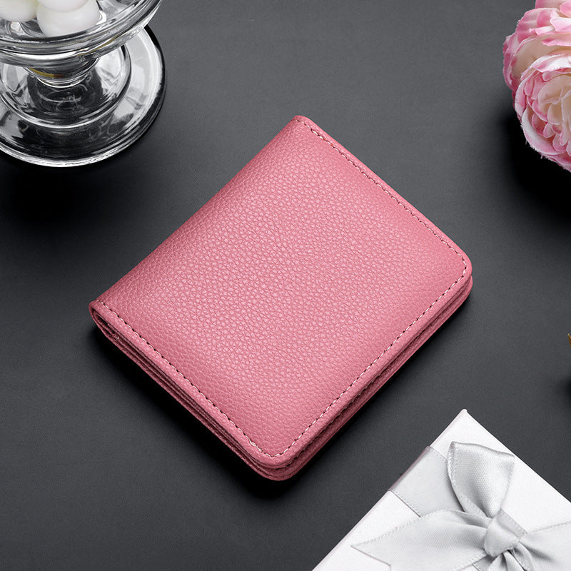 Fashion Casual Money Lychee Pattern Short Wallet