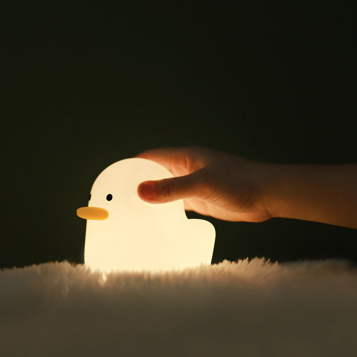 Nordique mignon beau dessin animé canard terne LED NIGHT Light Silicone USB Charge Nightlight Holiday Cadeaux Chambre de chambre