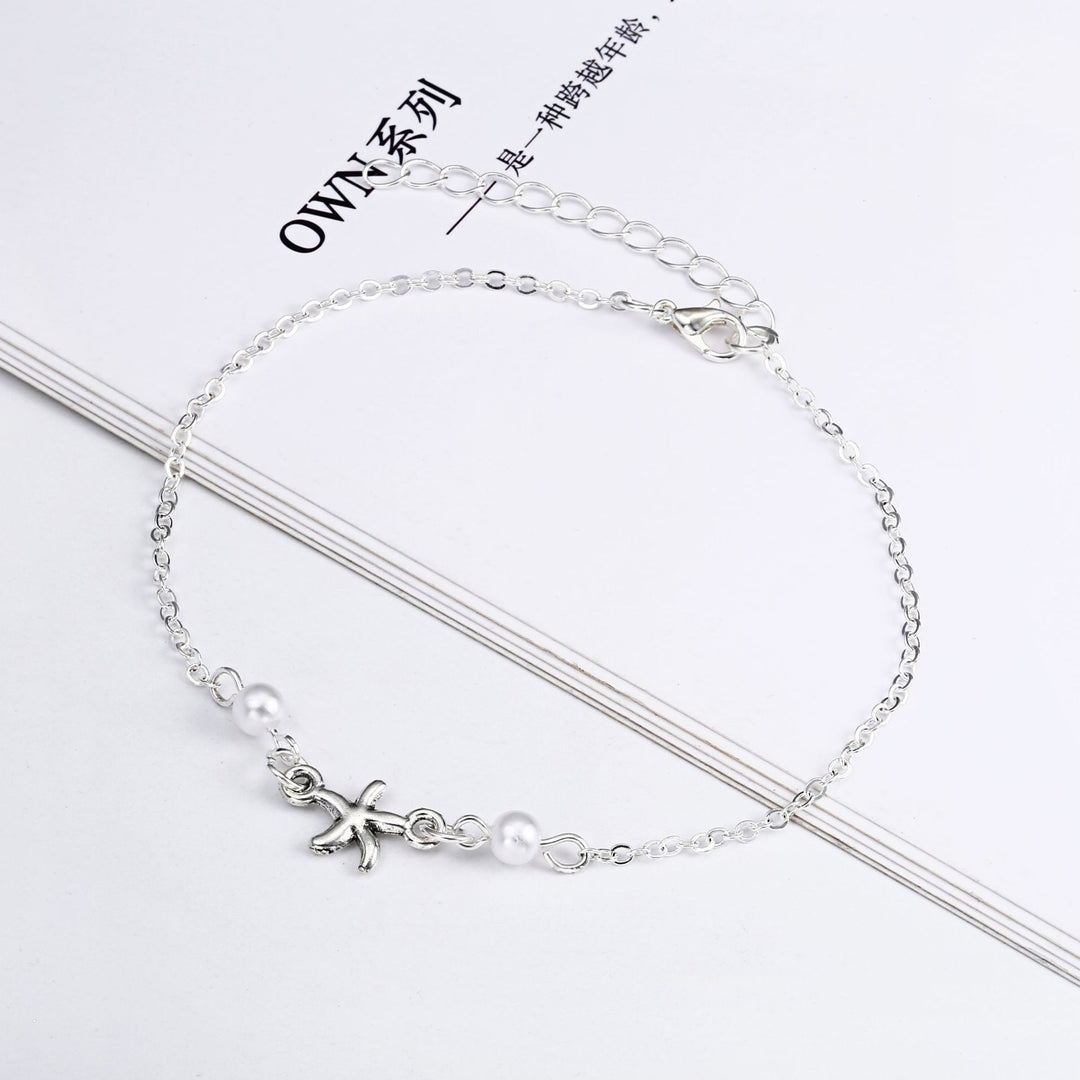 Fashionable And Creative Simple Bracelet Pearl Rice Bead Beach Yoga Handpiece Personalized Starfish Pendant Jewelry