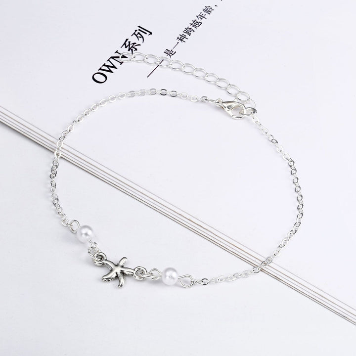 Mode und kreatives einfaches Armband Perle Reis Bead Strand Yoga Handstück Personalisierte Seestarfisch -Anhänger Juwely