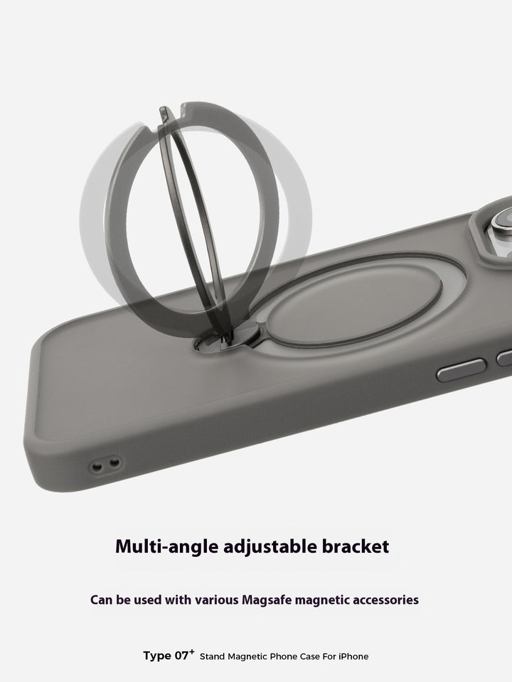 Anti-fall anti-skli silikon magnetisk roterende pulcrum-telefonveske