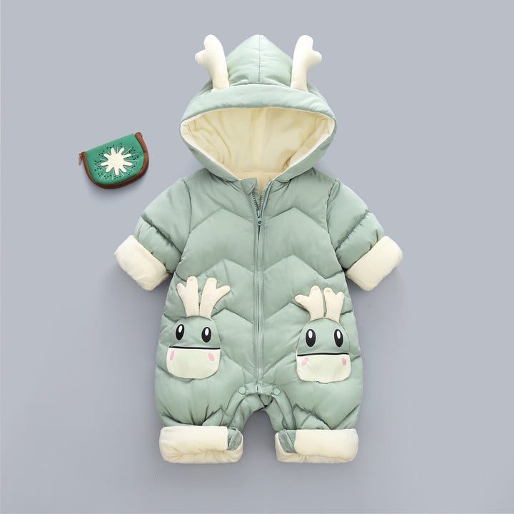 Baby Winter Snowsuit plus fluwelen dikke babyjongens jumpsuit 0-3 jaar pasgeboren romper meisje kleding overalls peuter jas