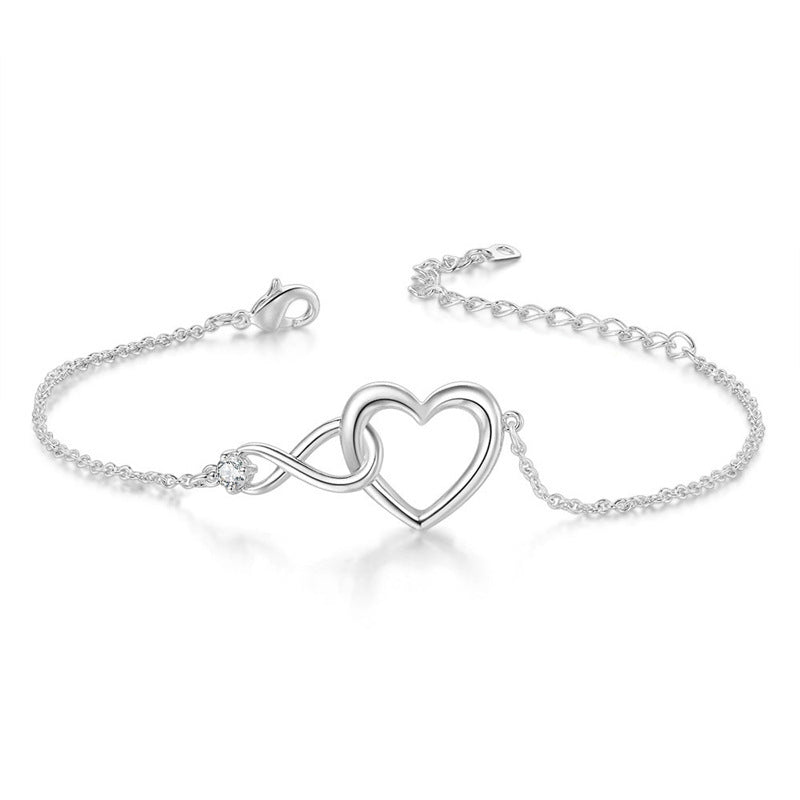 Herzförmiges Armband Mode Schmuck vielseitige Liebesarmbandgeschenk für die Freundin Valentinstag