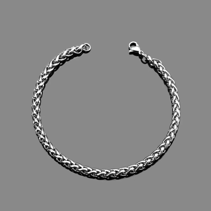 Pulsera de acero de titanio masculino brazalete de acero inoxidable