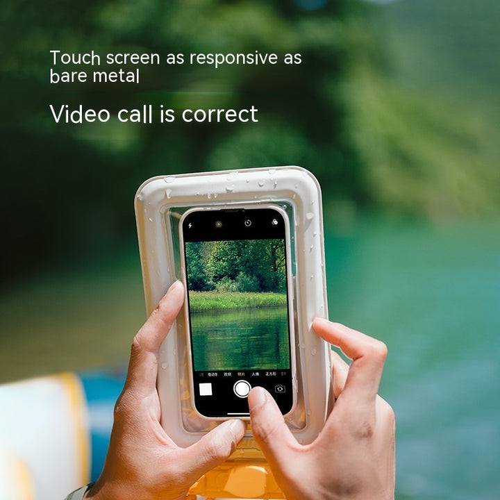 Naturehike gewatteerd drijfvermogen mobiele telefoon waterdichte tas touchscreen