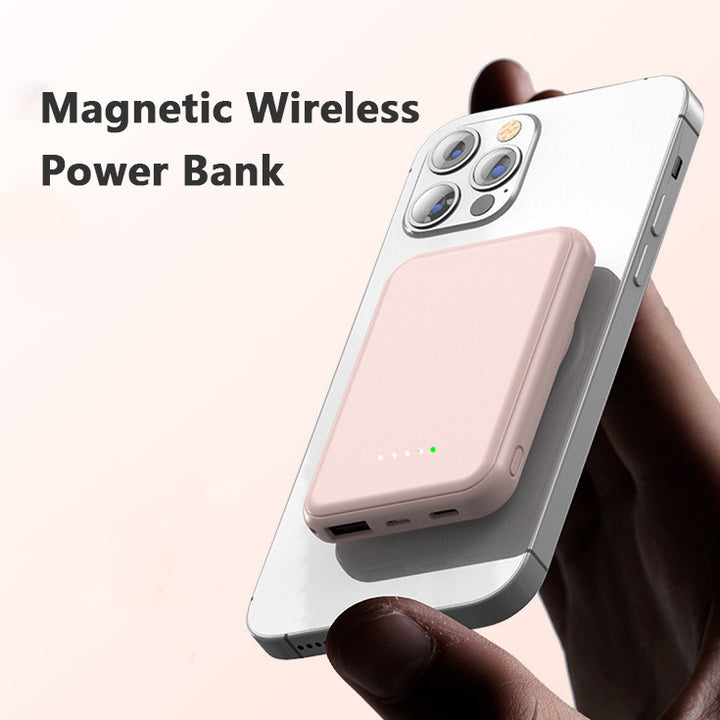 Mini încărcare rapidă Magnetic Wireless Power Bank 5000 mAh Portabil