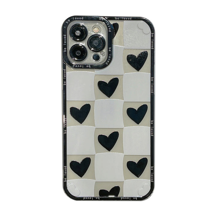 Chessboard Love Phone Transparent Soft Case