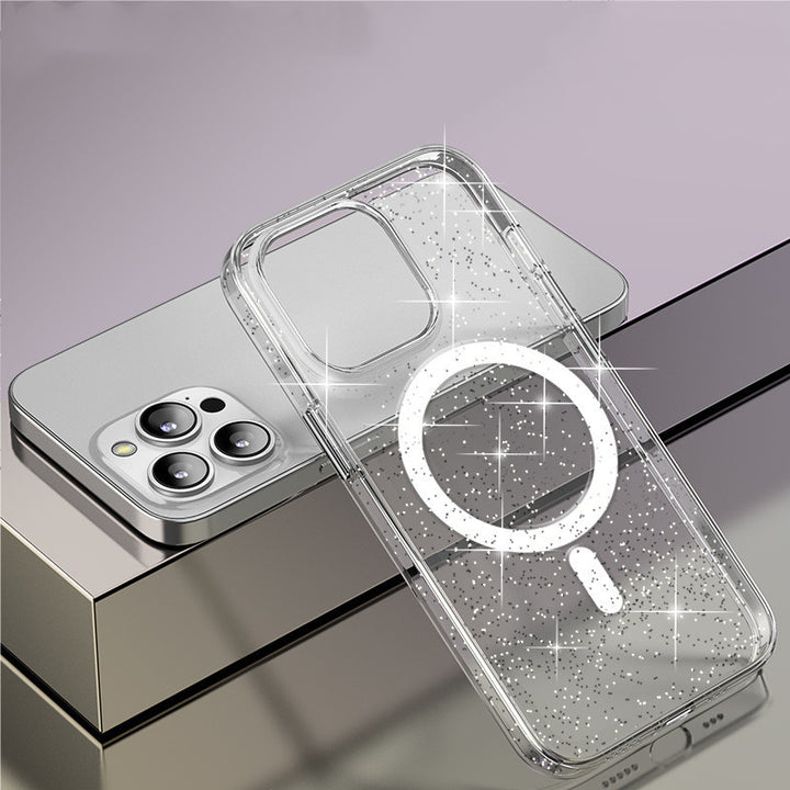 Magnetisk telefonfodral Creative Anti Drop Glitter Powder Phone Case
