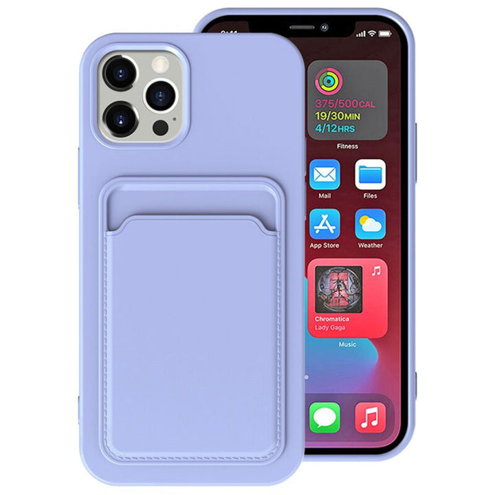 Alles in één kaartgeval Frosted Phone Case Silicone Protection