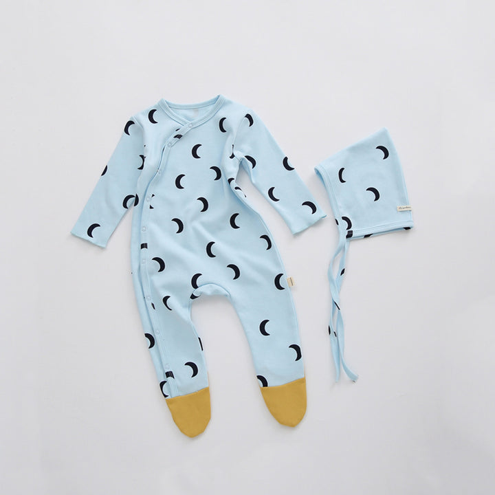 Bomullstrykt romper for babyer