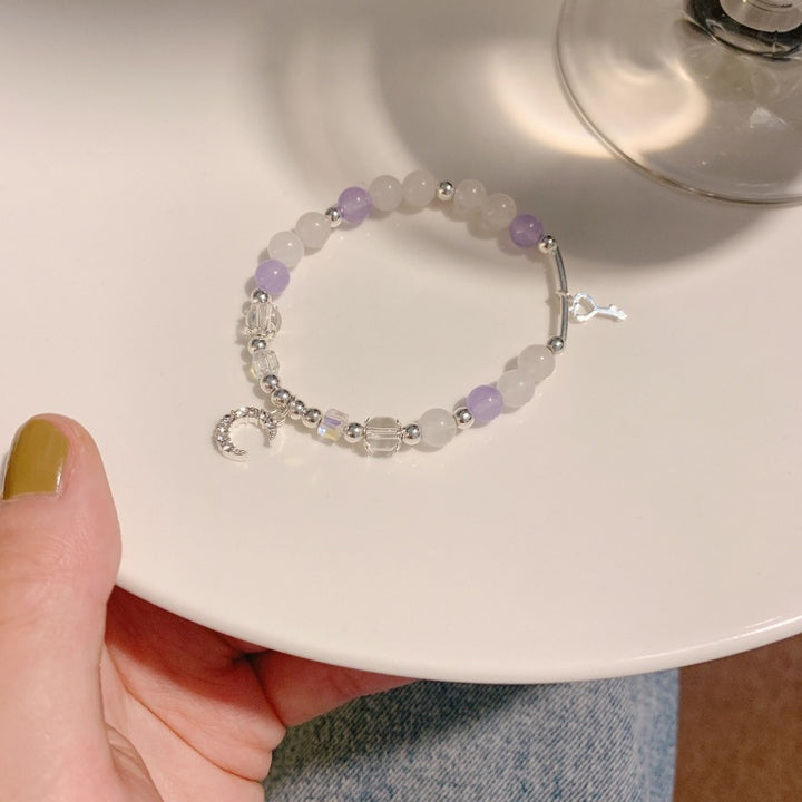 Brățară cu margele cool violet pentru designul femeilor