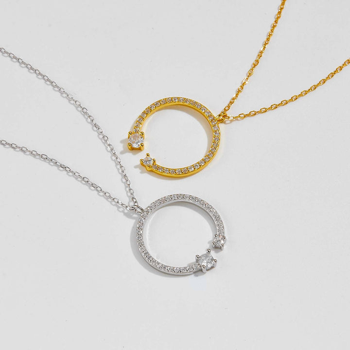 Fashion Love Necklace Circle Pendant Women