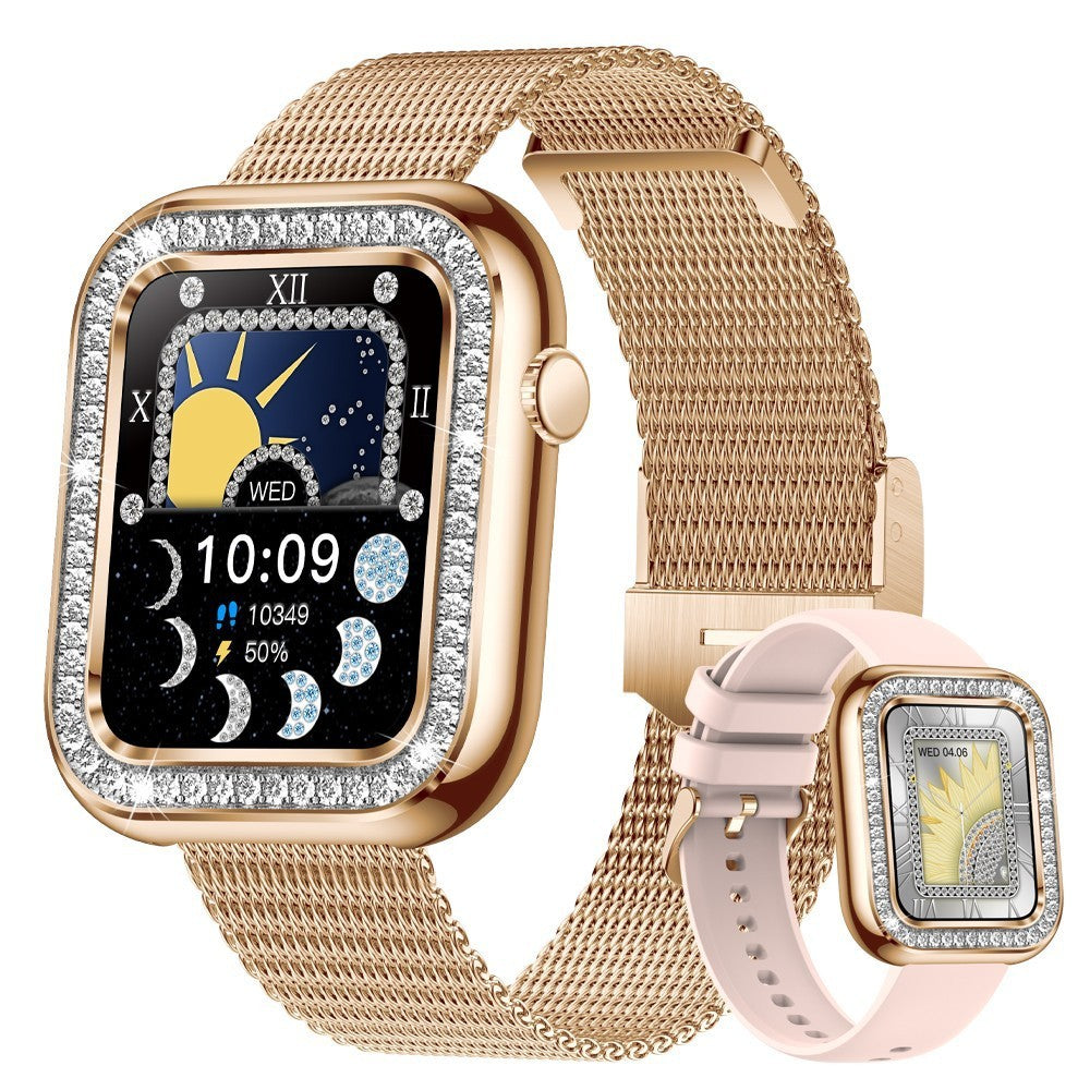 New Square Fashion Femmes Smart Wristwatch Diamond étanche