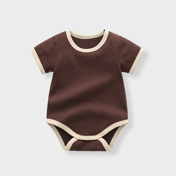 Bebek Yaz Kısa Kollu Üçgen Bodysuit