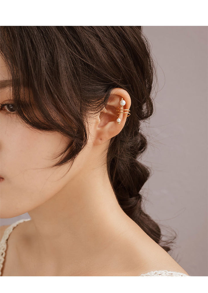 Ligne minimaliste Pearl Ear Oret Clip Conception d'oreilles