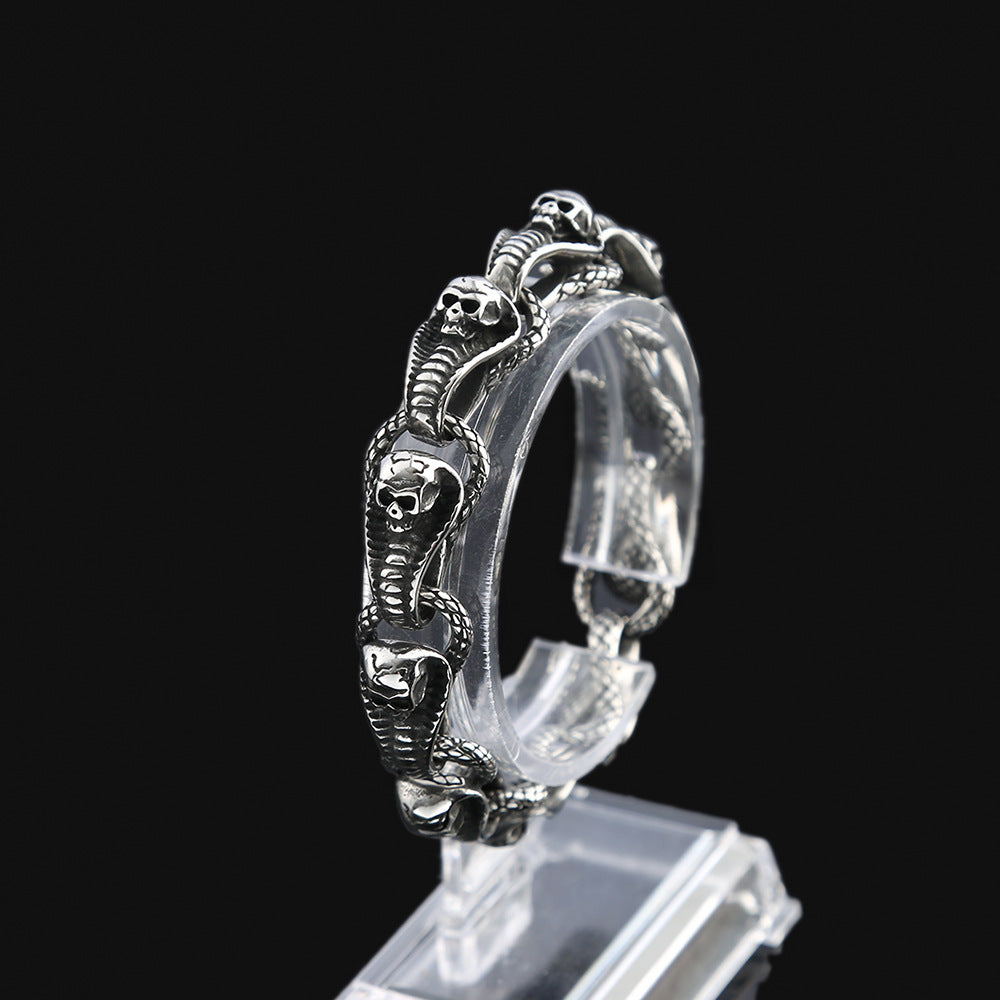 Titanium Steel Men's Fashion Skull Bracelet
