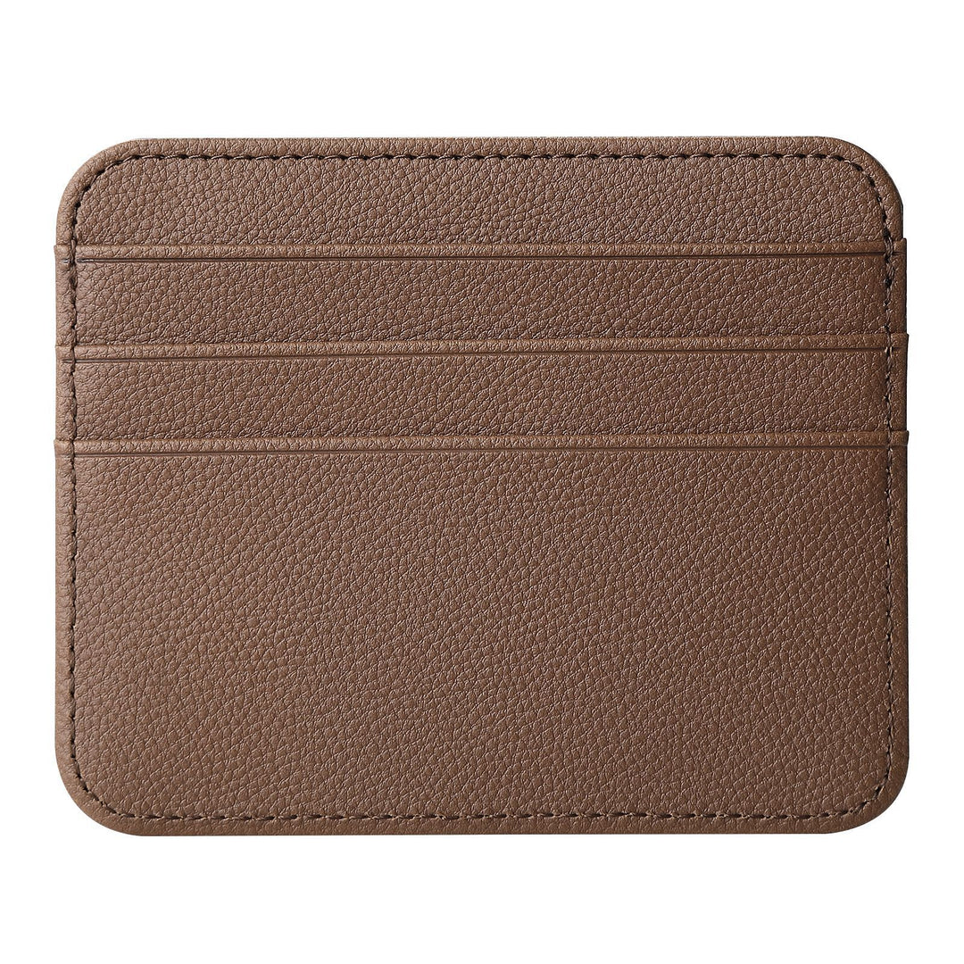 Ultra-thin Double-sided Large Capacity Leather Card Bag