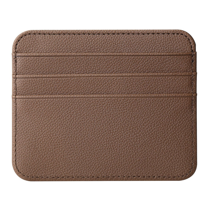 Ultra-thin Double-sided Large Capacity Leather Card Bag