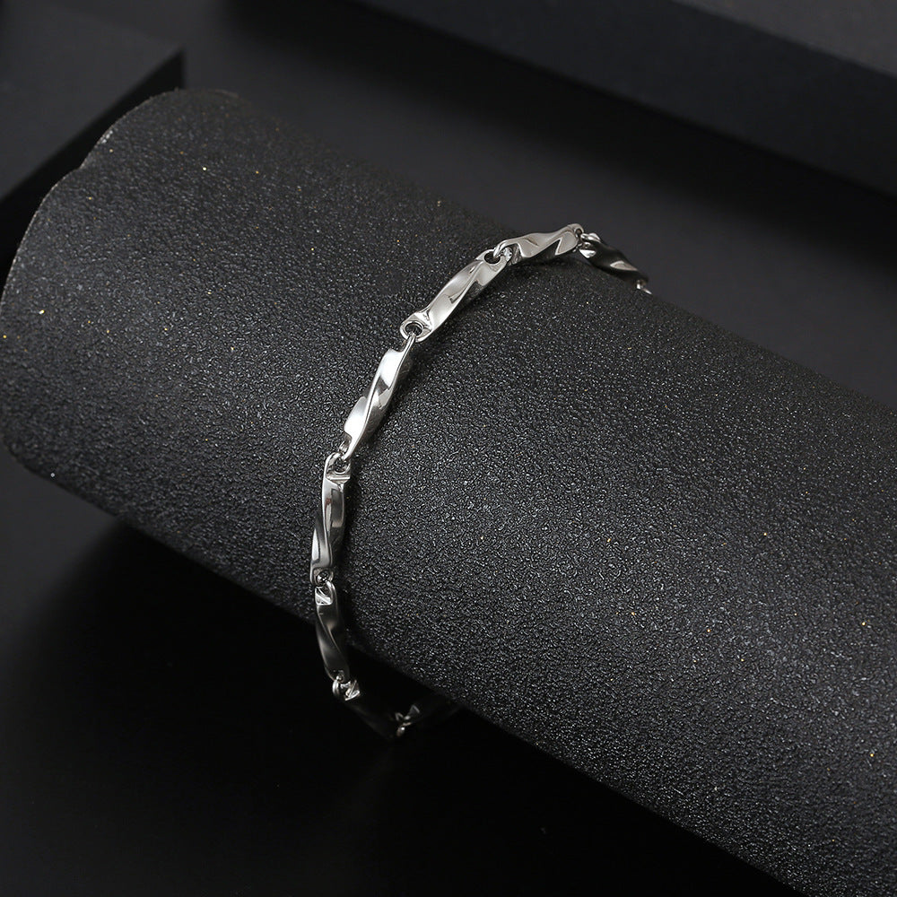 Bracciale twist in lega Bracciale maschile Bracciale di nicchia Bracciale Design Cold Style