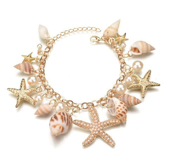 FEMEI FEMEIE Simple Shell Starfish Scallop Brățară de dragoste