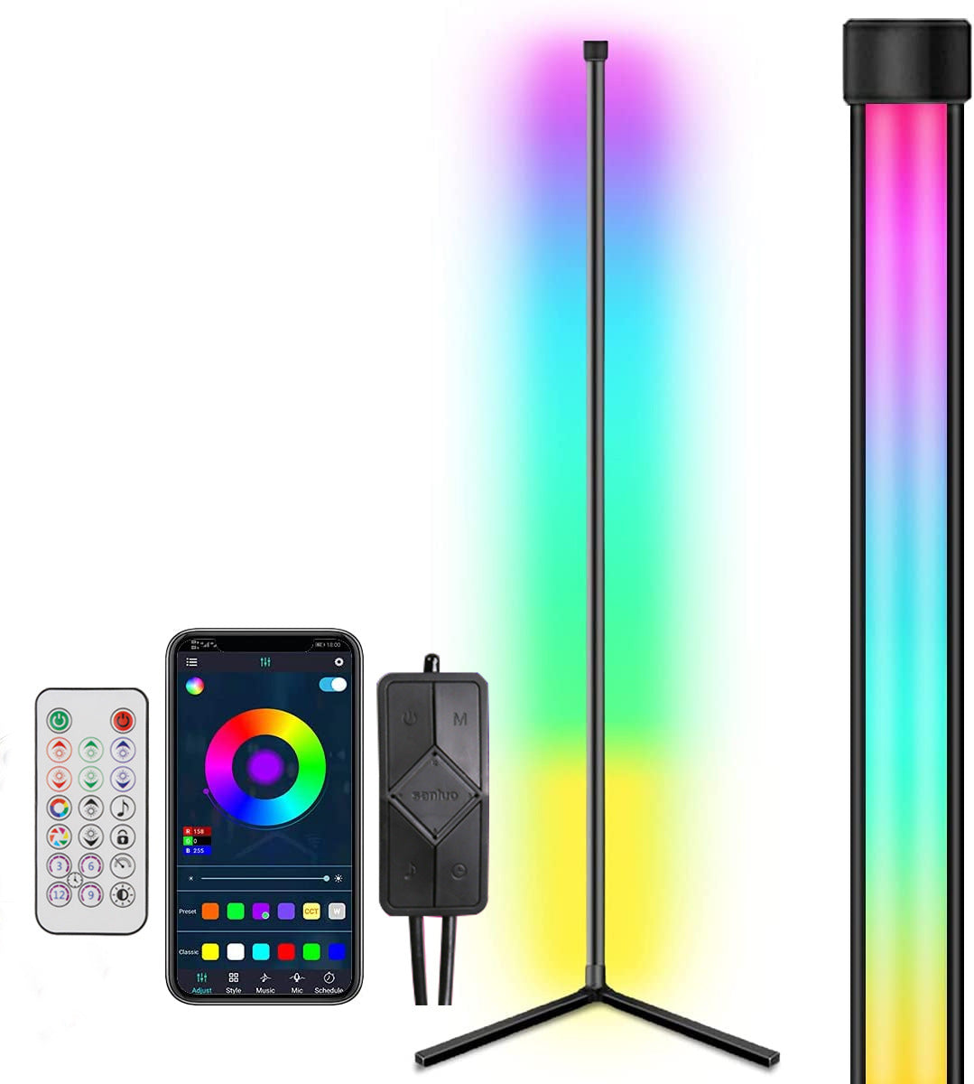 Symphony Bluetooth RGBフロアグラフィティスマートアプリコーナー雰囲気ランプ