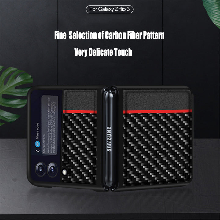 Phone Case Carbon Fiber Pattern Colorblock Protective Cover