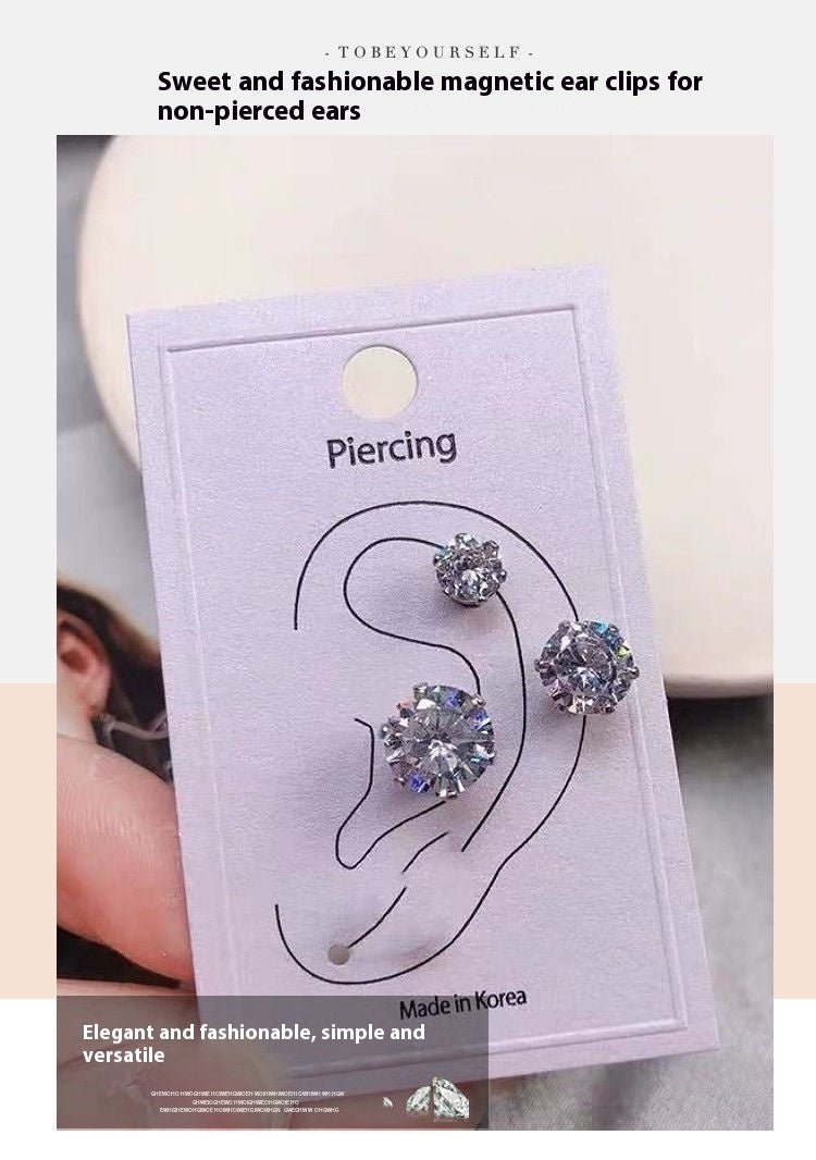 Non-pierced Magnetic Stud Earrings For Women Ear Clip
