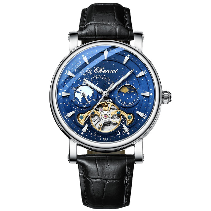 Xinghe Moon Phase Hollow Tourbillon Mechanical montre lumineux