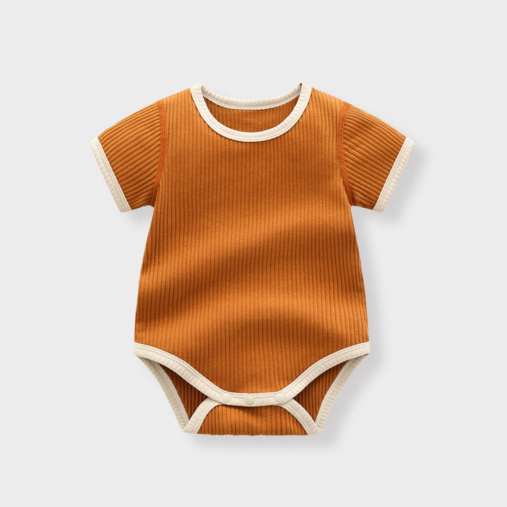 Bebek Yaz Kısa Kollu Üçgen Bodysuit